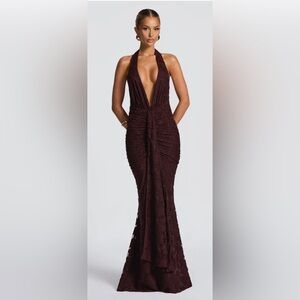 Babyboo Guinevere Maxi Dress | S | Plum Brown